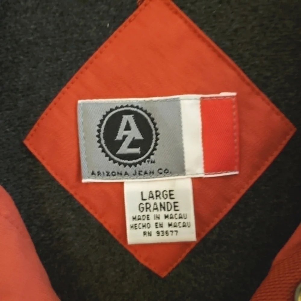 ARIZONA JEAN CO MENS JACKET ORANGE SZ L